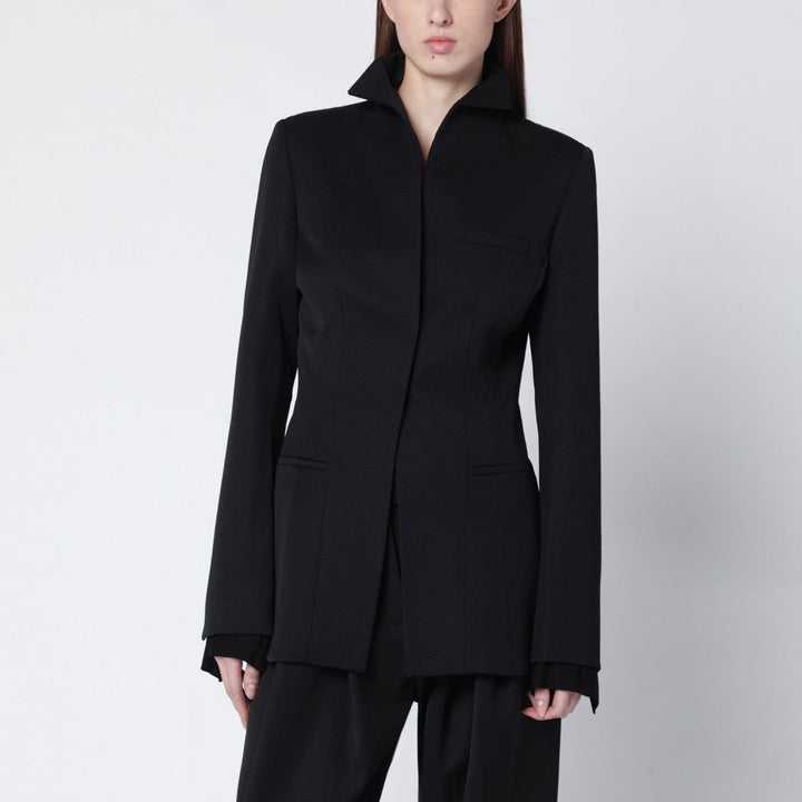 Coats &amp; Jackets 42  IT Francesco Murano - Black single-breasted wool blazer Brand