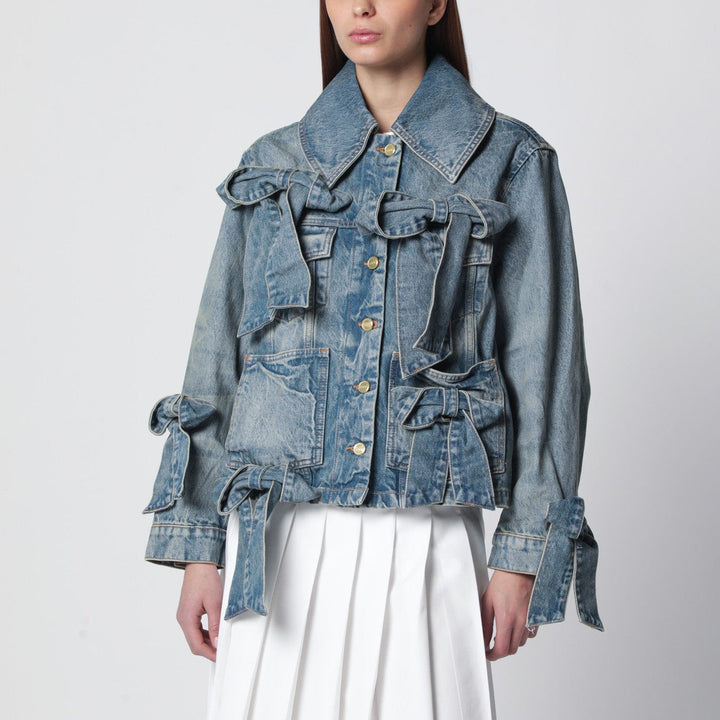 Coats &amp; Jackets GANNI - Denim jacket with bows Brand