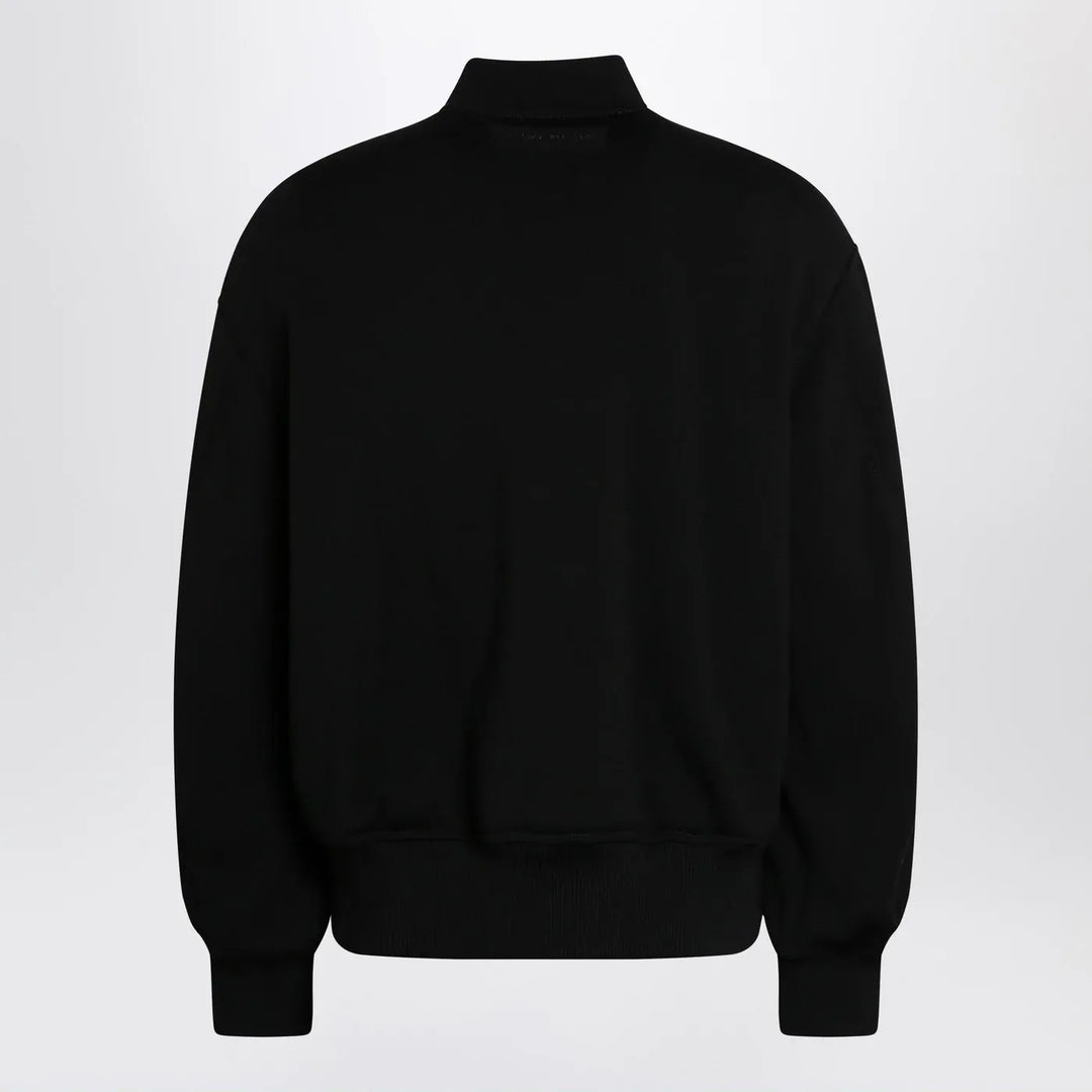 Givenchy - Black leather bomber jacket with wool sleeves Brand Coats &amp; Jackets XL