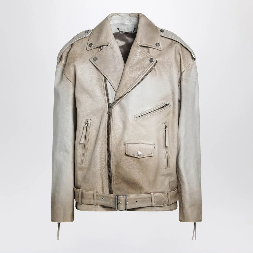 Golden Goose - Beige leather Phoebe jacket Brand Coats & Jackets S