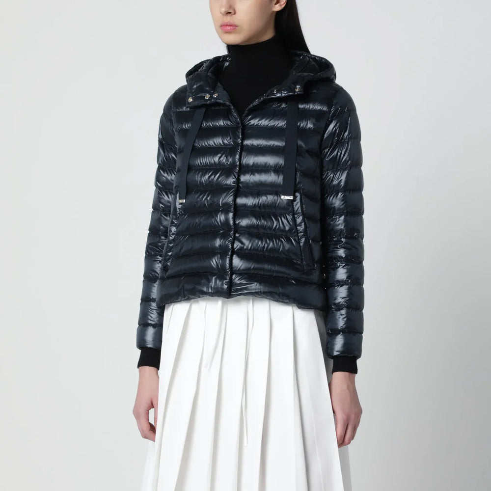 HERNO - Navy blue ultralight nylon puffer jacket Brand Coats & Jackets 44  IT