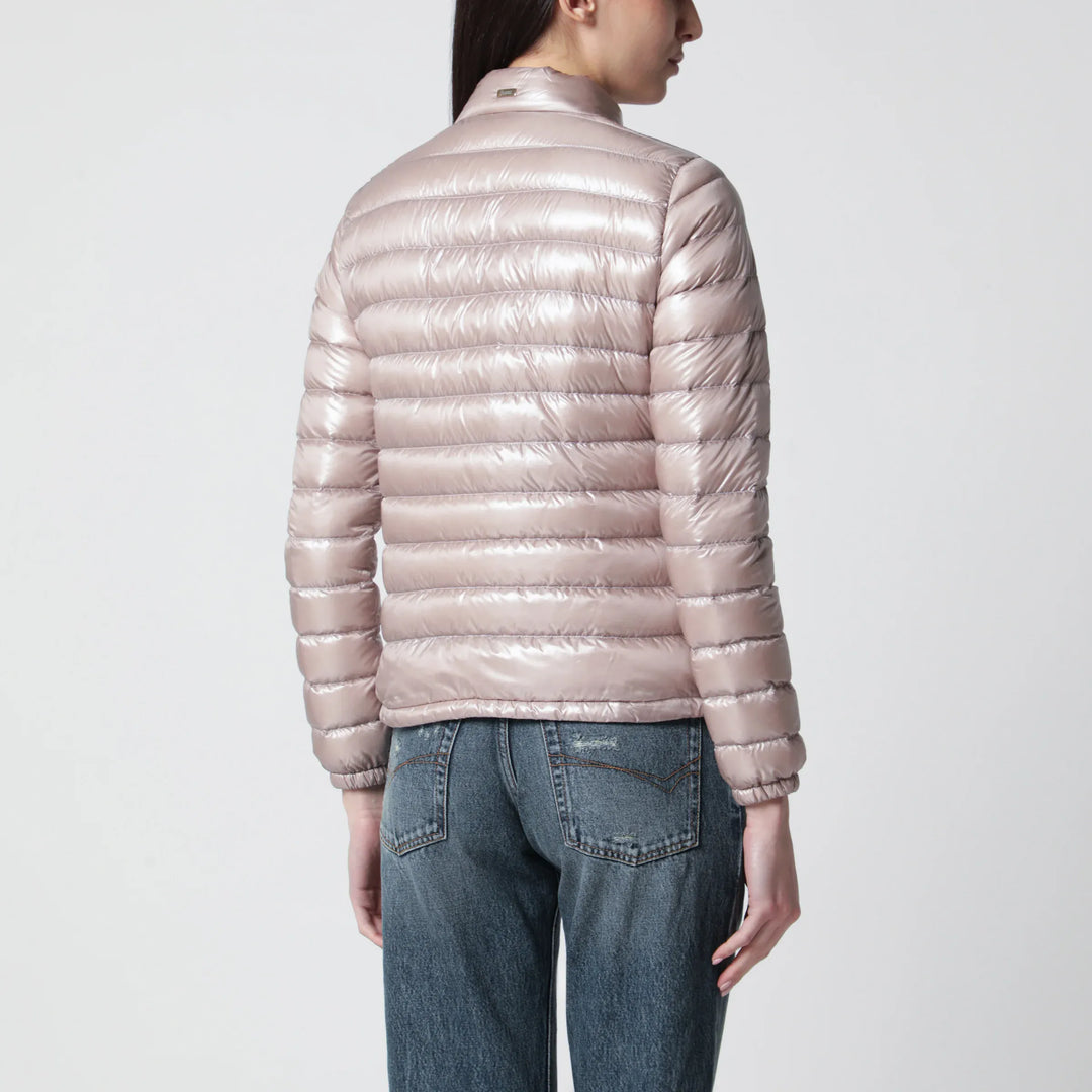 HERNO - Ultralight Nylon Bomber Powder Pink Brand Coats &amp; Jackets