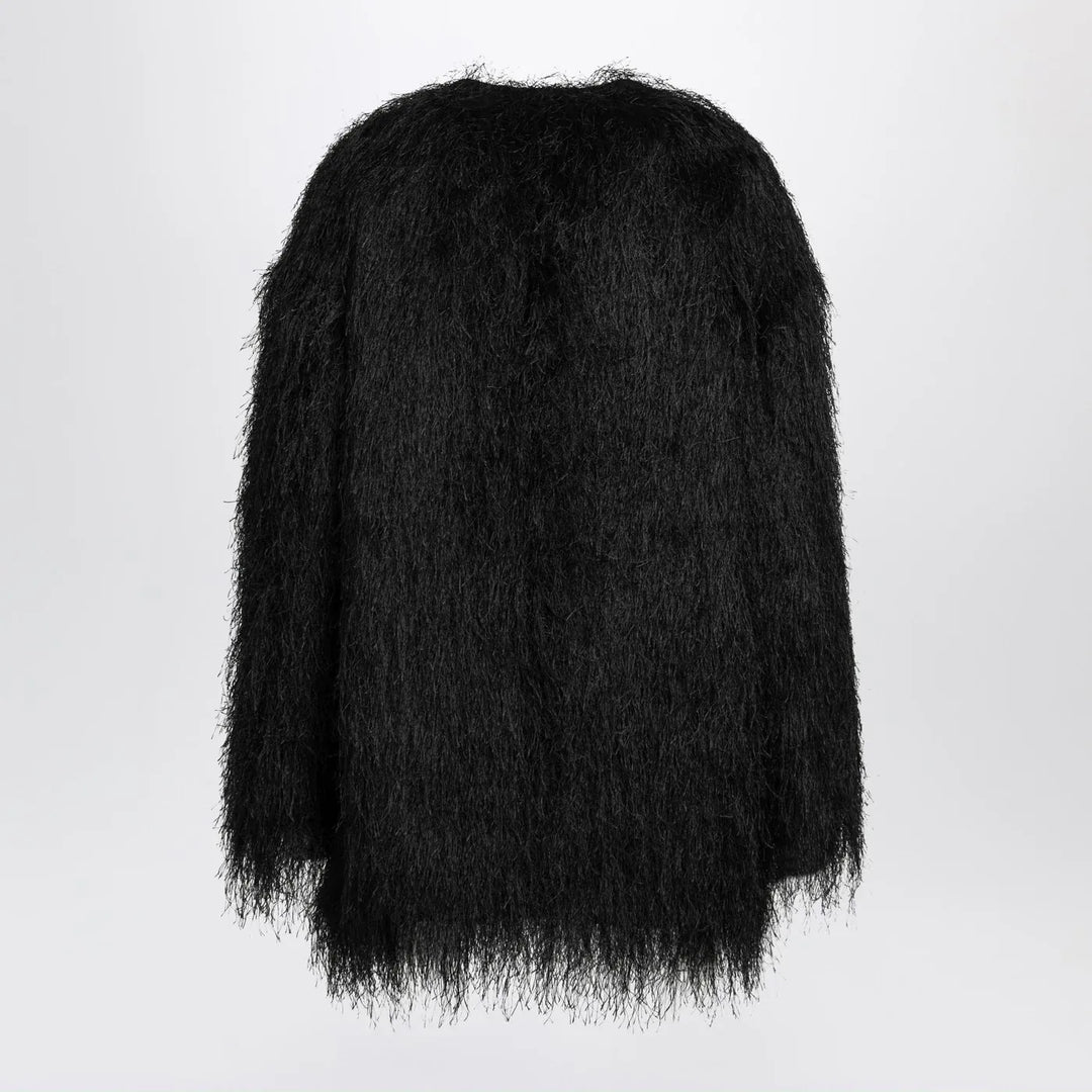 LouLou De Saison - Black Filipo coat with fringes Brand Coats &amp; Jackets