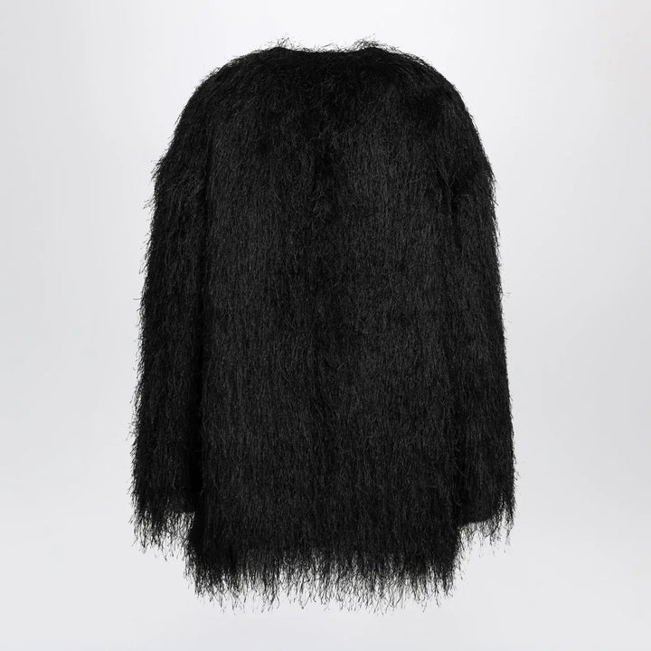 LouLou De Saison - Black Filipo coat with fringes Brand Coats &amp; Jackets