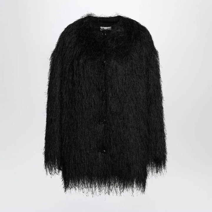 LouLou De Saison - Black Filipo coat with fringes Brand Coats &amp; Jackets XS