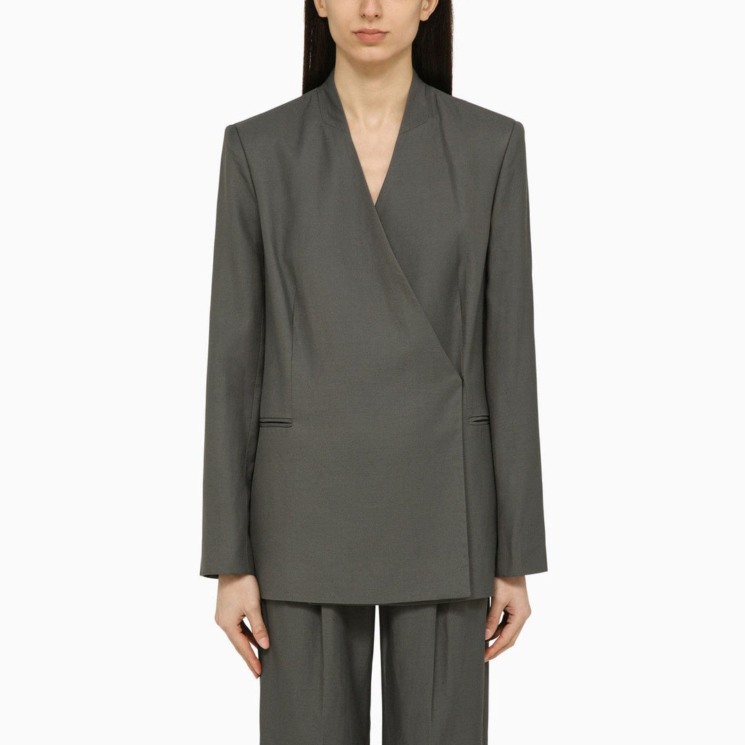 Coats &amp; Jackets M LouLou De Saison - Sandyato single-breasted grey viscose blazer Brand
