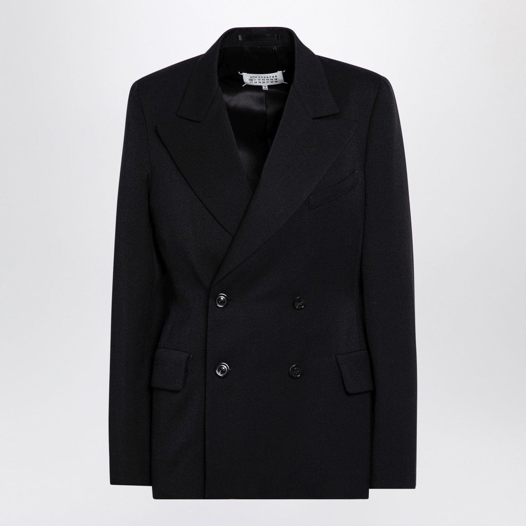 Coats & Jackets 46  IT Maison Margiela - Black double-breasted jacket in wool Brand