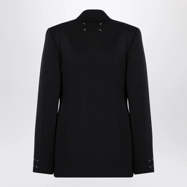 Maison Margiela - Black double-breasted jacket in wool Brand Coats &amp; Jackets 46  IT