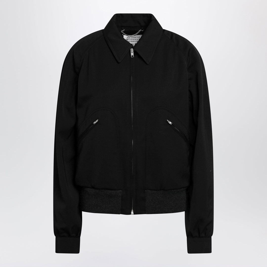 Coats & Jackets Maison Margiela - Black zip-up jacket in virgin wool Brand
