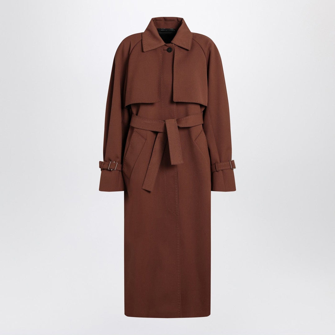 Coats &amp; Jackets 38  IT Max Mara Atelier - Brown rainproof gabardine trench coat Brand