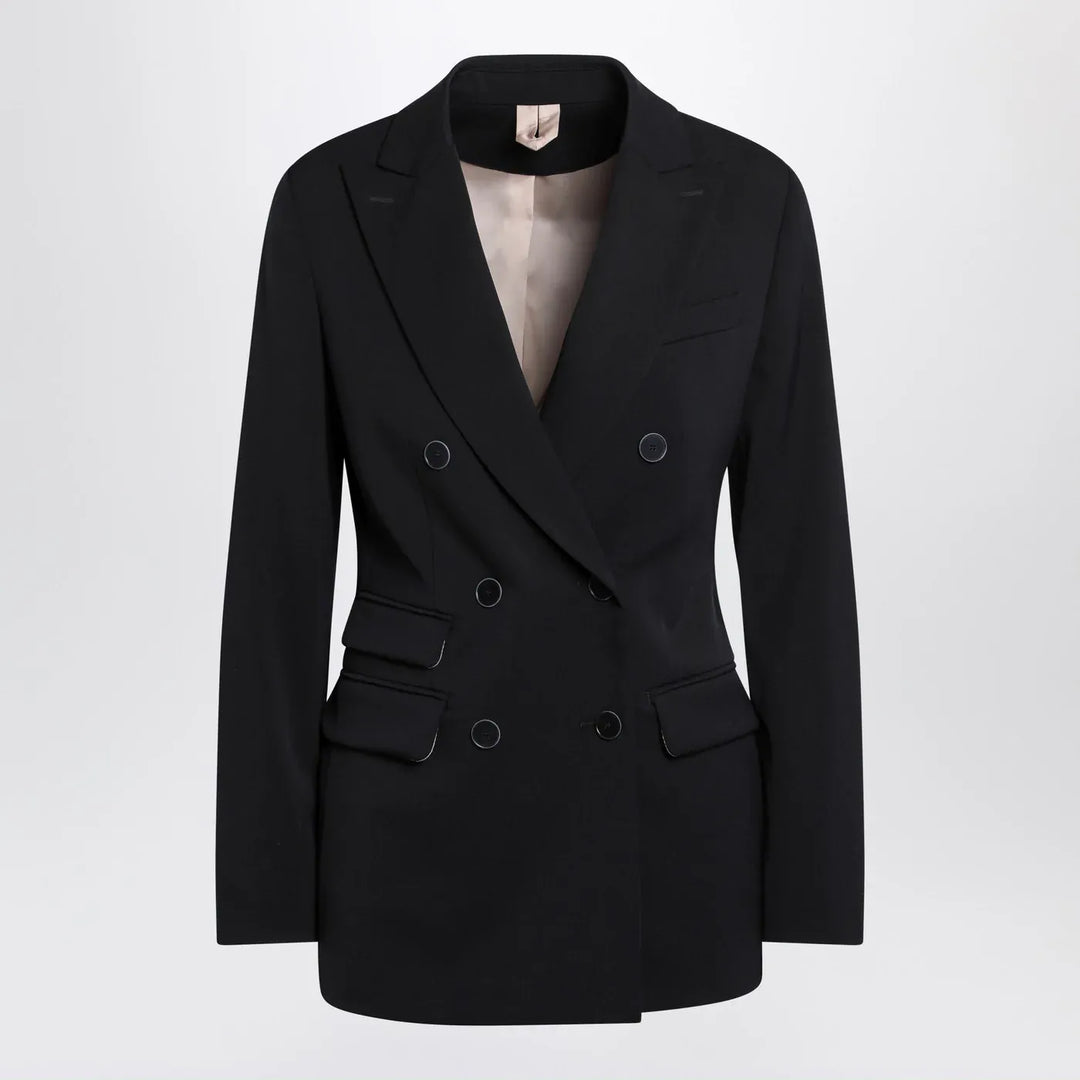 Max Mara - Blue double-breasted wool jacket Brand Coats &amp; Jackets 40  IT