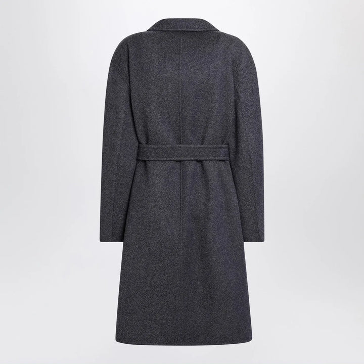 Max Mara - Blue wool coat with denim effect Brand Coats &amp; Jackets 42  IT