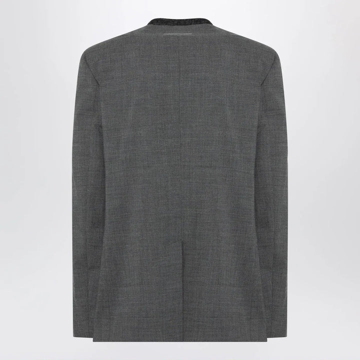 MM6 Maison Margiela - Grey mélange wool-blend jacket Brand Coats &amp; Jackets