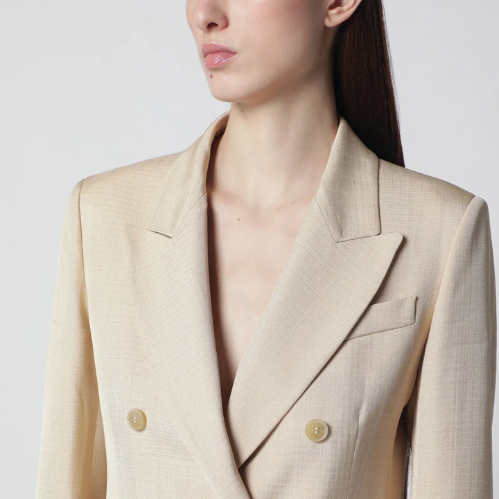 P.A.R.O.S.H. - Champagne double-breasted jacket Brand Coats &amp; Jackets