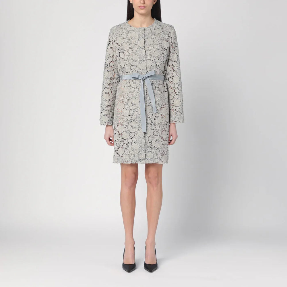 P.A.R.O.S.H. - Light grey lace long jacket Brand Coats & Jackets L