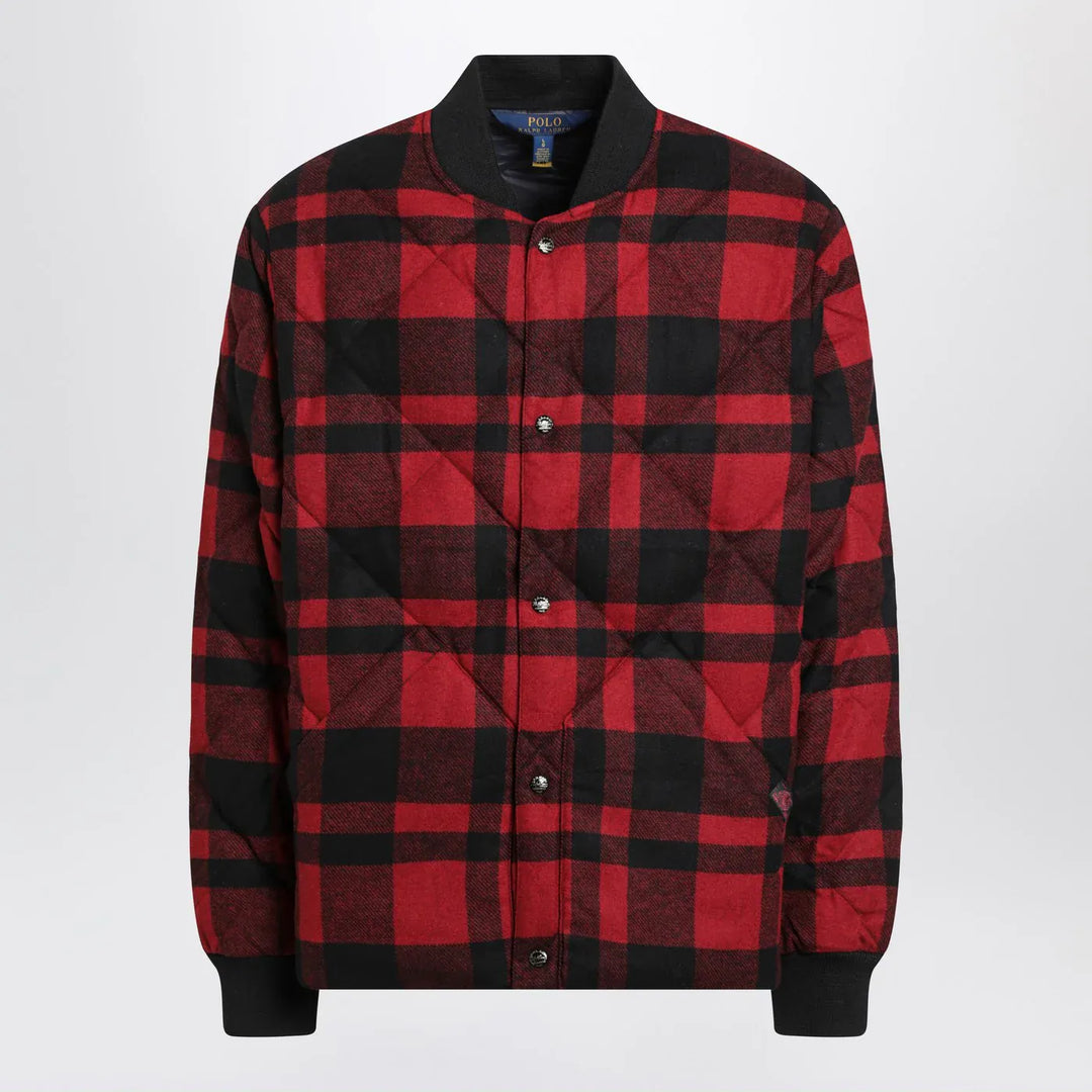Polo Ralph Lauren - Red and black quilted check bomber Brand Coats &amp; Jackets L