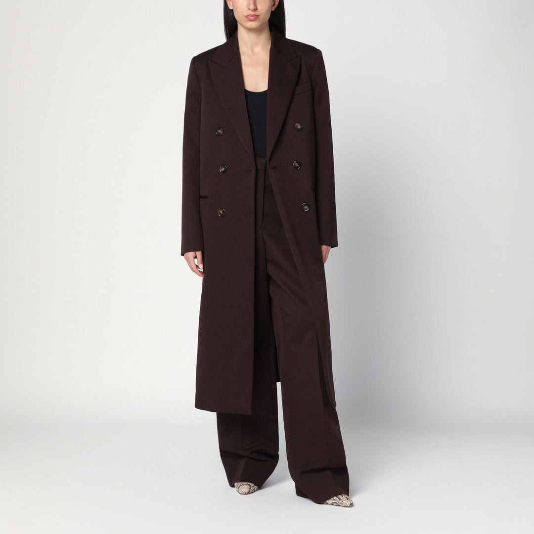 Coats &amp; Jackets 42  IT Stella McCartney - Double-breasted plum wool coat Brand