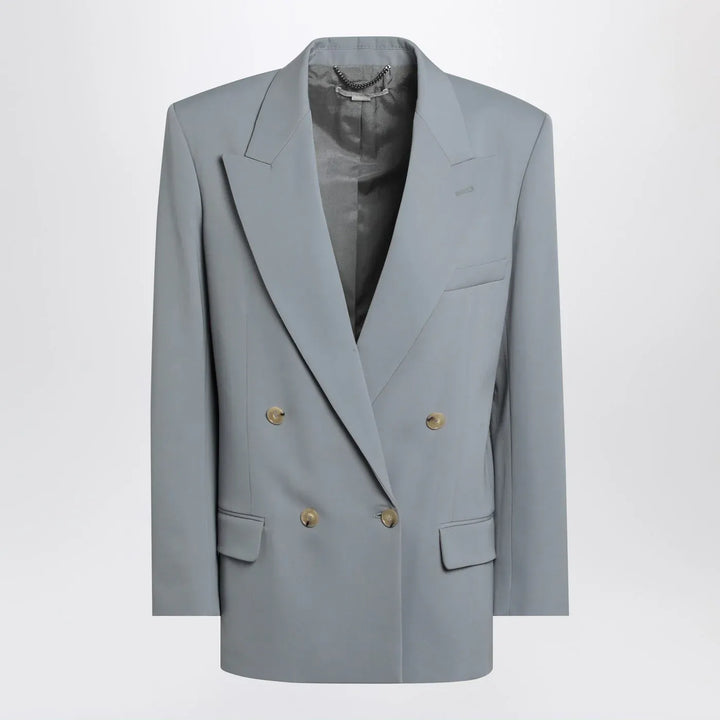Stella McCartney - Light grey wool double-breasted jacket Brand Coats &amp; Jackets 38  IT