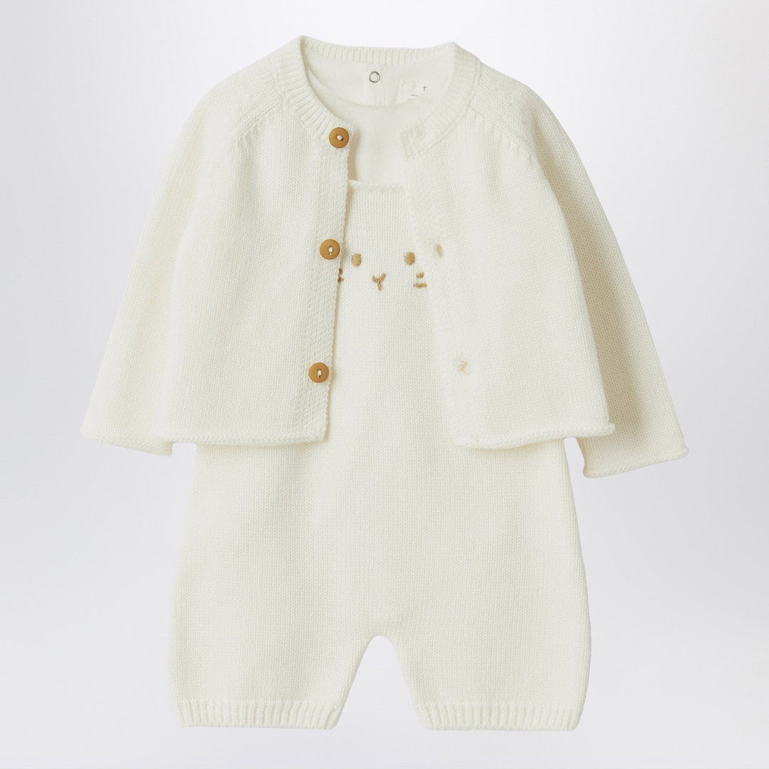 Coats &amp; Jackets 9 Teddy &amp; Minou - White outfit with jacket and overalls Brand