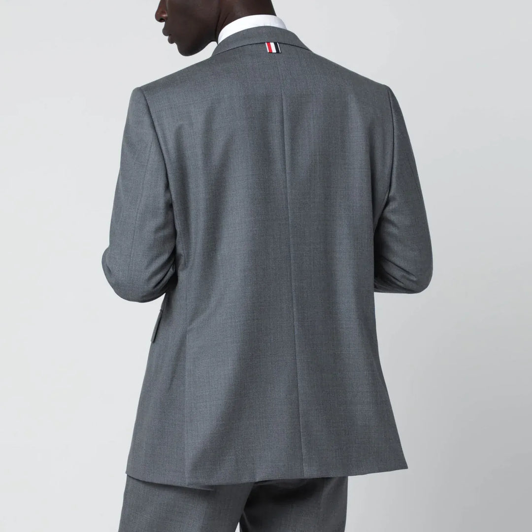 Thom Browne - Grey single-breasted wool jacket Brand Coats &amp; Jackets