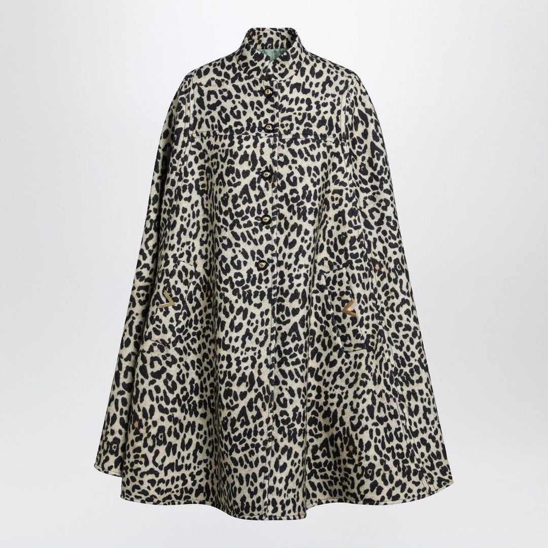 Coats &amp; Jackets 40  IT Valentino - Animal-print wool cape Brand