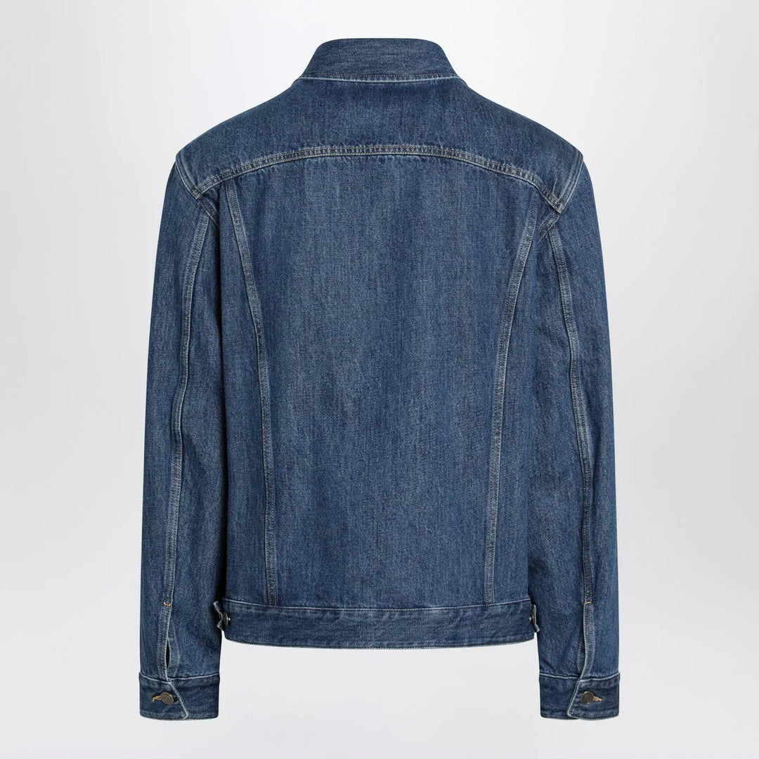 Valentino - Blue denim jacket with Vgold detail Brand Coats &amp; Jackets