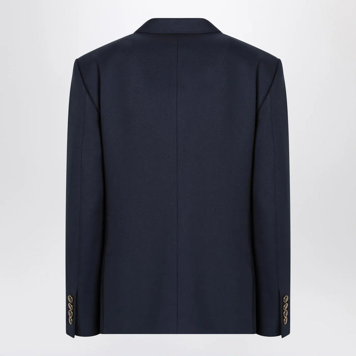 Valentino - Blue single-breasted wool jacket Brand Coats &amp; Jackets
