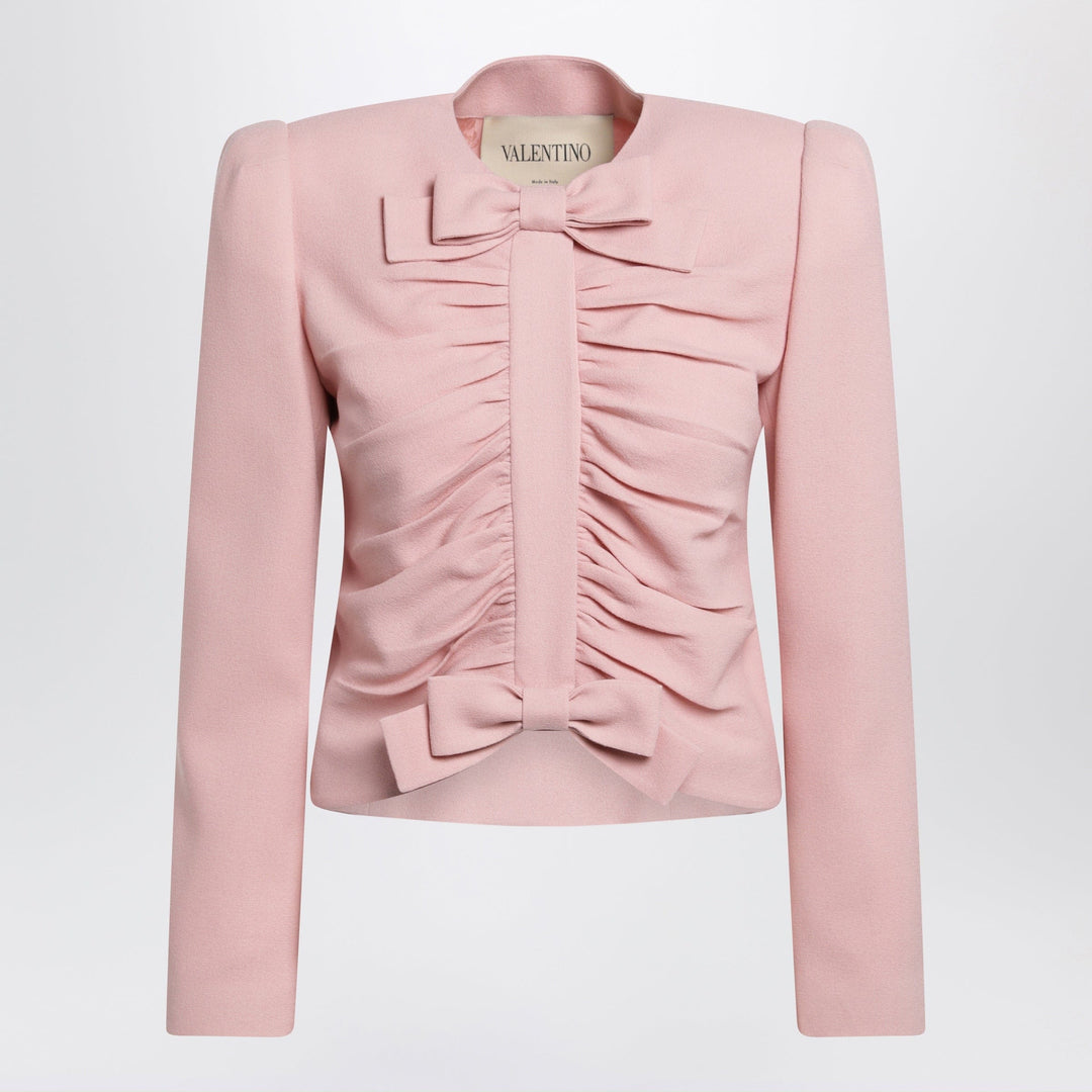 Coats &amp; Jackets 40  IT Valentino - Cropped jacket in crispy light wool, Liberty Rose Brand