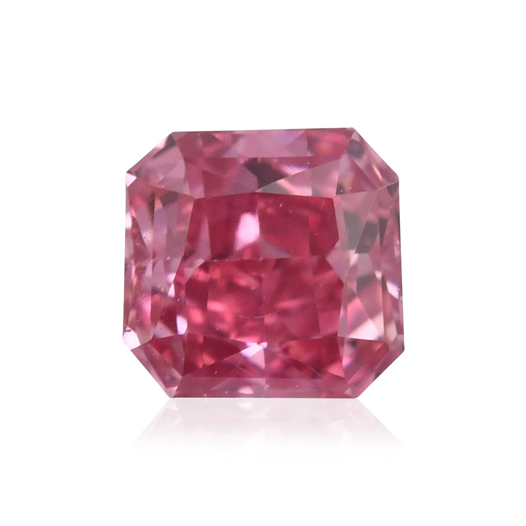 0.16 Carat Fancy Vivid Purplish Pink Radiant Diamond VS1 GIA Brand Color Diamond