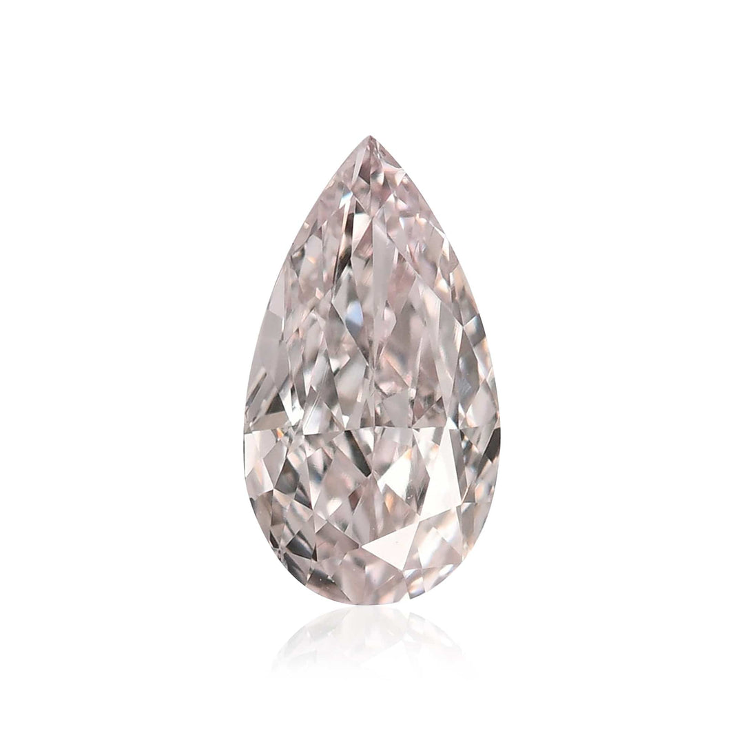 0.50 Carat Very Light Pink Pear Diamond SI1 GIA Brand Color Diamond