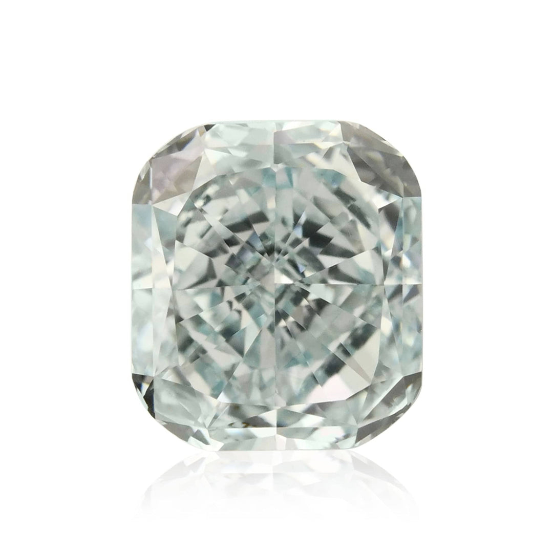 0.51 Carat Fancy Green Blue Cushion Diamond VS1 GIA Brand Color Diamond