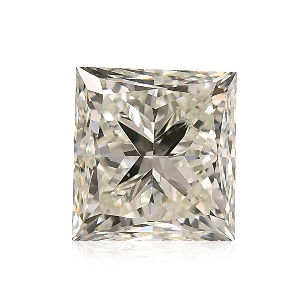 1.01 Carat Very Light Green Princess Diamond VVS1 GIA Brand Color Diamond