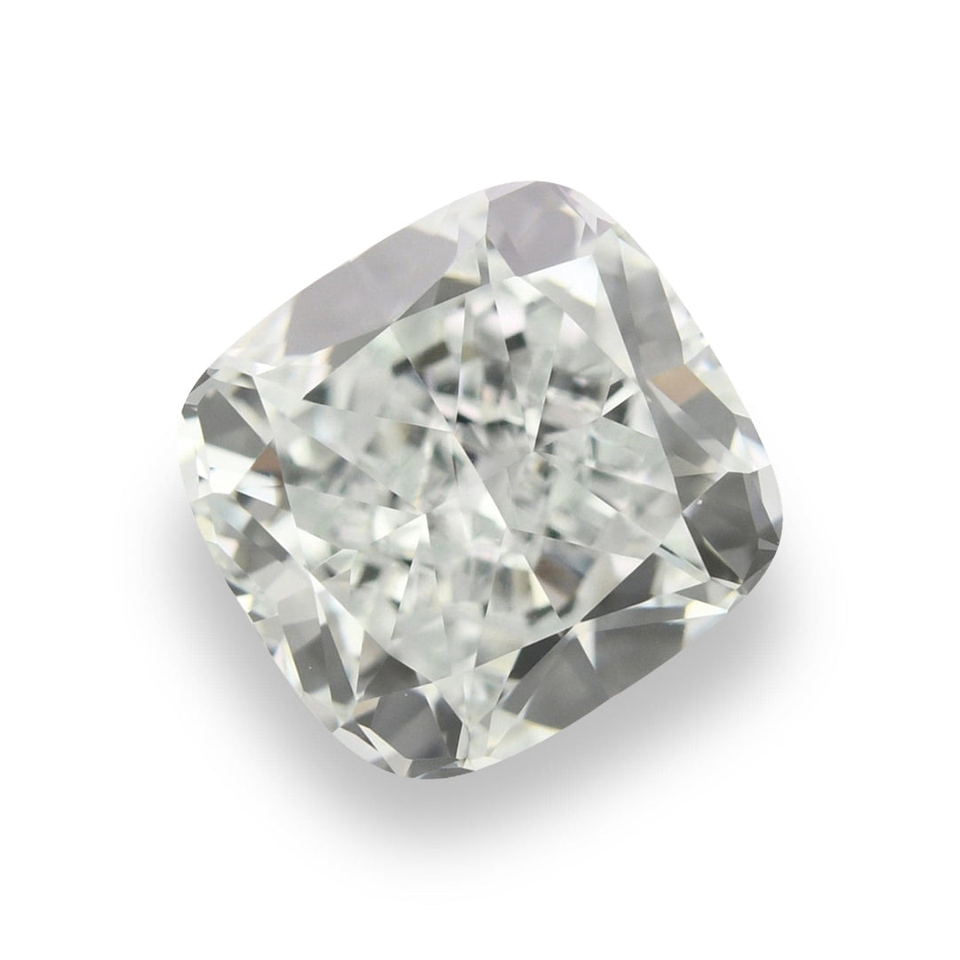 1.05 Carat Very Light Green Cushion Diamond VVS1 GIA Brand Color Diamond