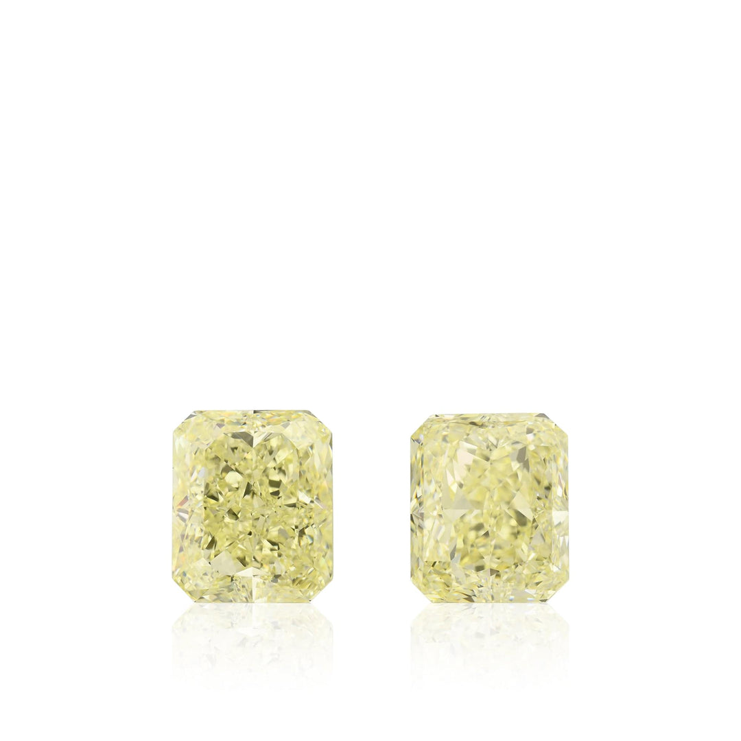 10.07 Carat Light Yellow Radiant Diamonds VS2 GIA Brand Color Diamond