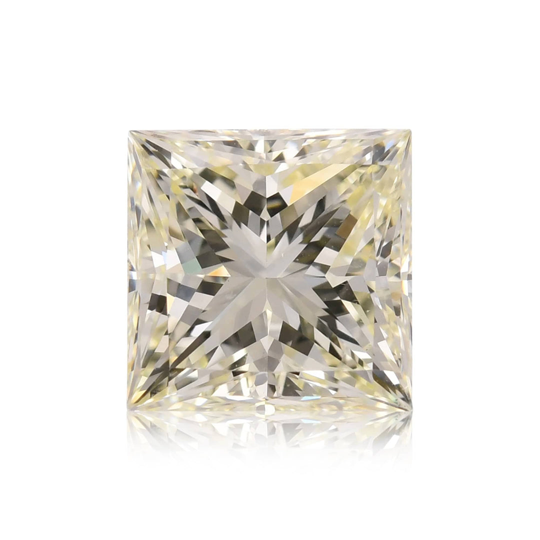 3.01 Carat Q-R Princess Diamond VS2 GIA Brand Color Diamond