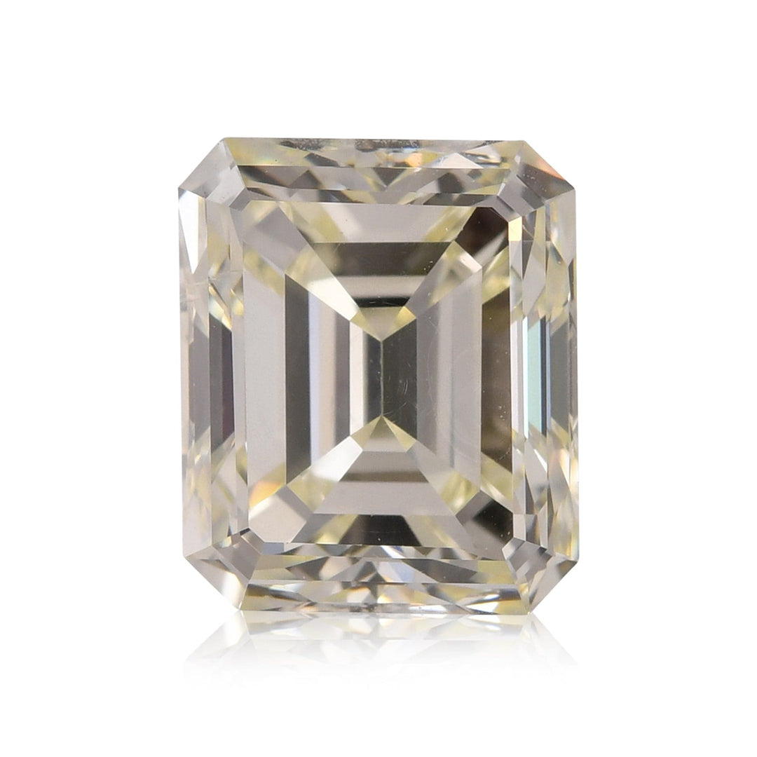 3.49 Carat U-V Emerald Diamond SI2 GIA Brand Color Diamond