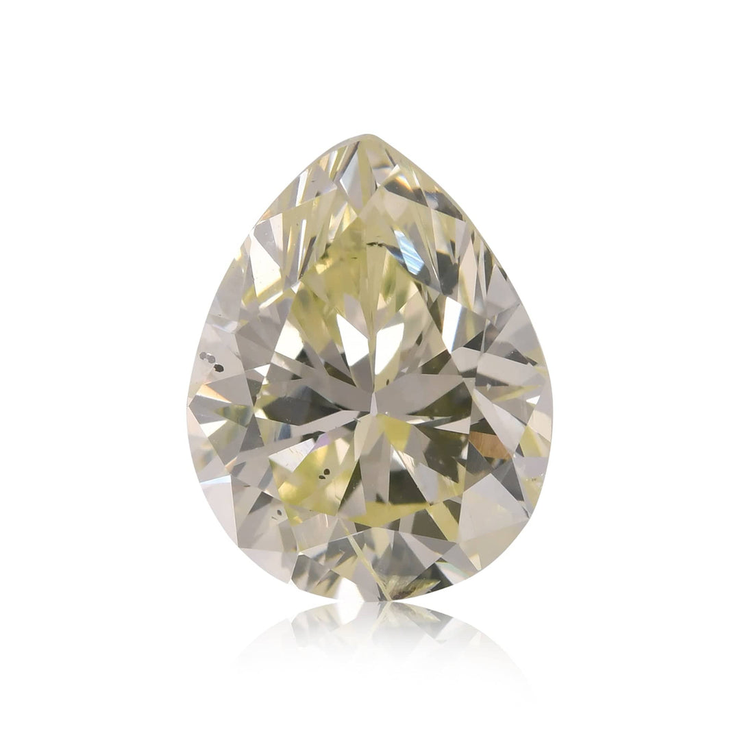 5.08 Carat U-V Pear Diamond SI2 GIA Brand Color Diamond