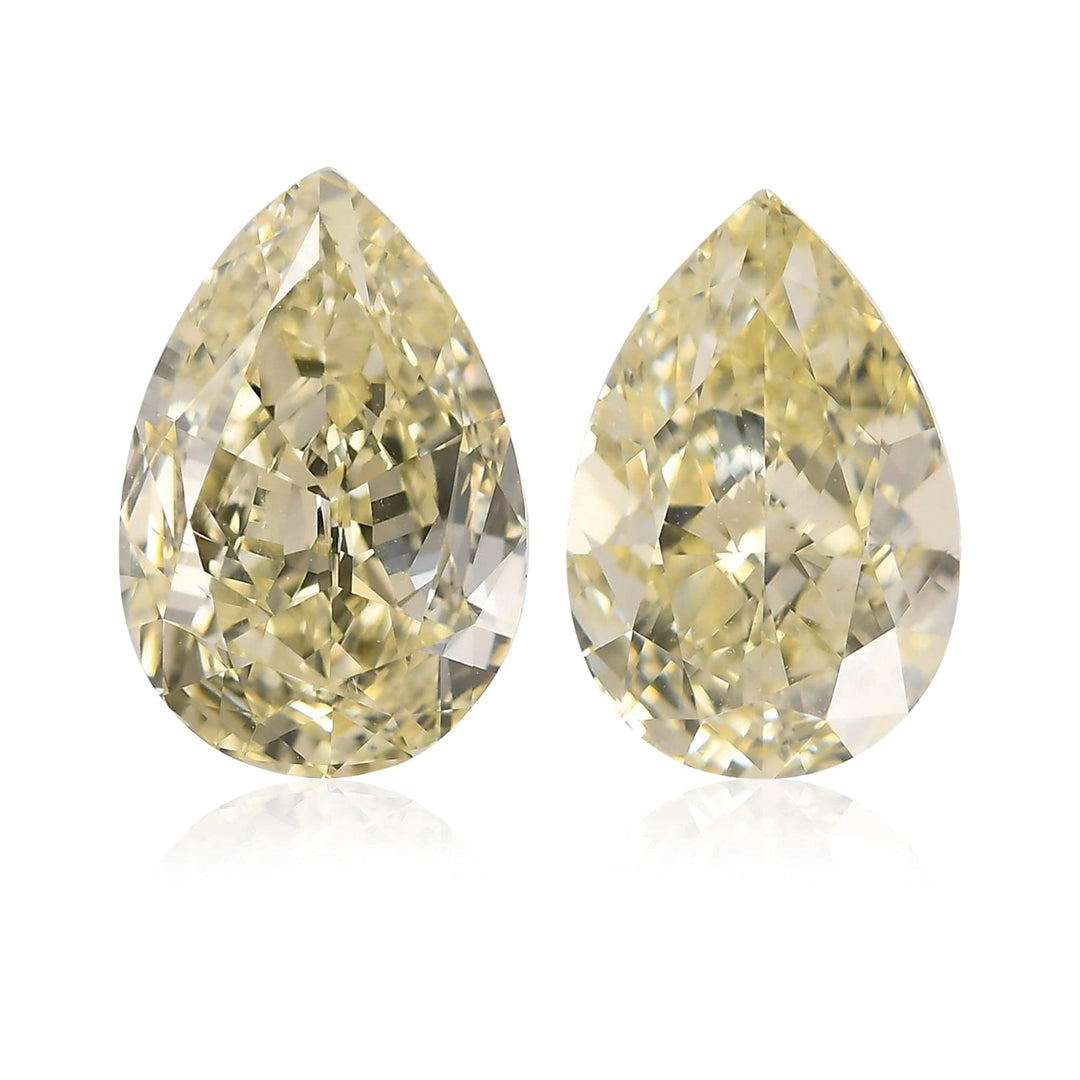 6.52 Carat Light Yellow Pear Diamonds VS2 Brand Color Diamond