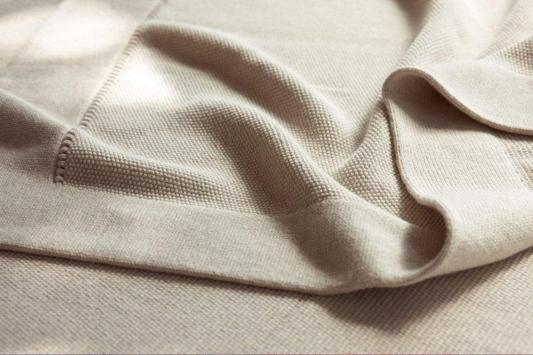 Bemboka Cotton Blankets Super King 220x280 Wheat Bemboka Moss Stitch Cotton Blankets  Pre-Shrunk Brand