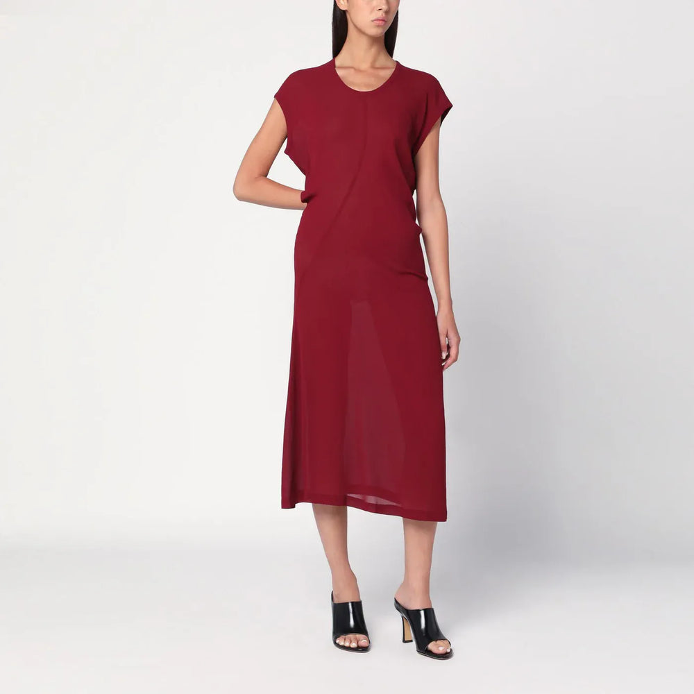 6397 - S-Curve dress in bordeaux chiffon Brand Dresses L