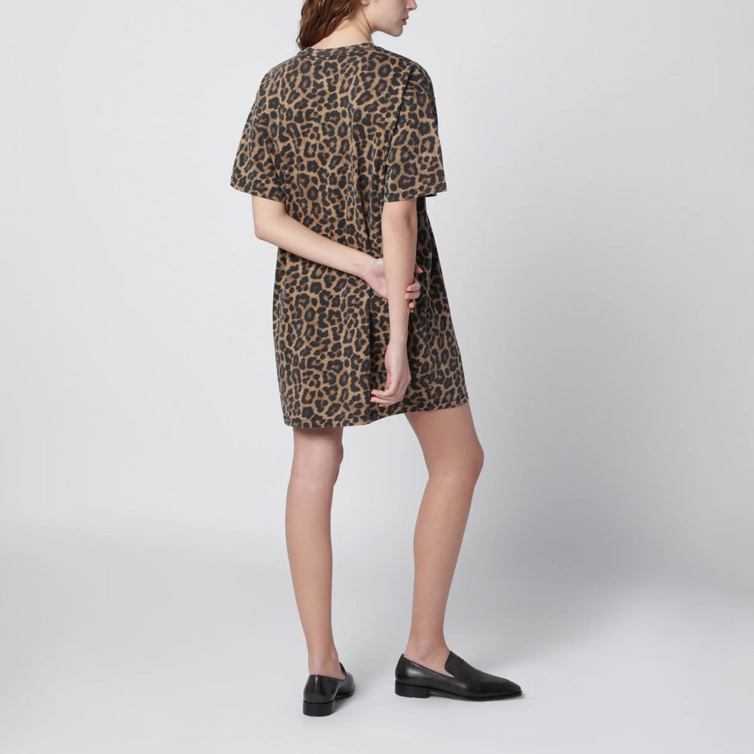 ANINE BING - Beth mini dress in leopard-print cotton Brand Dresses