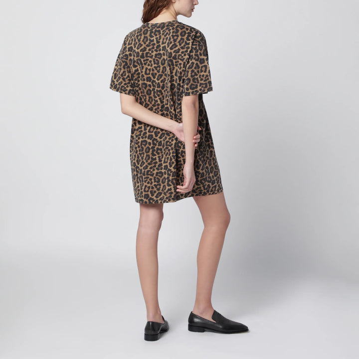 ANINE BING - Beth mini dress in leopard-print cotton Brand Dresses