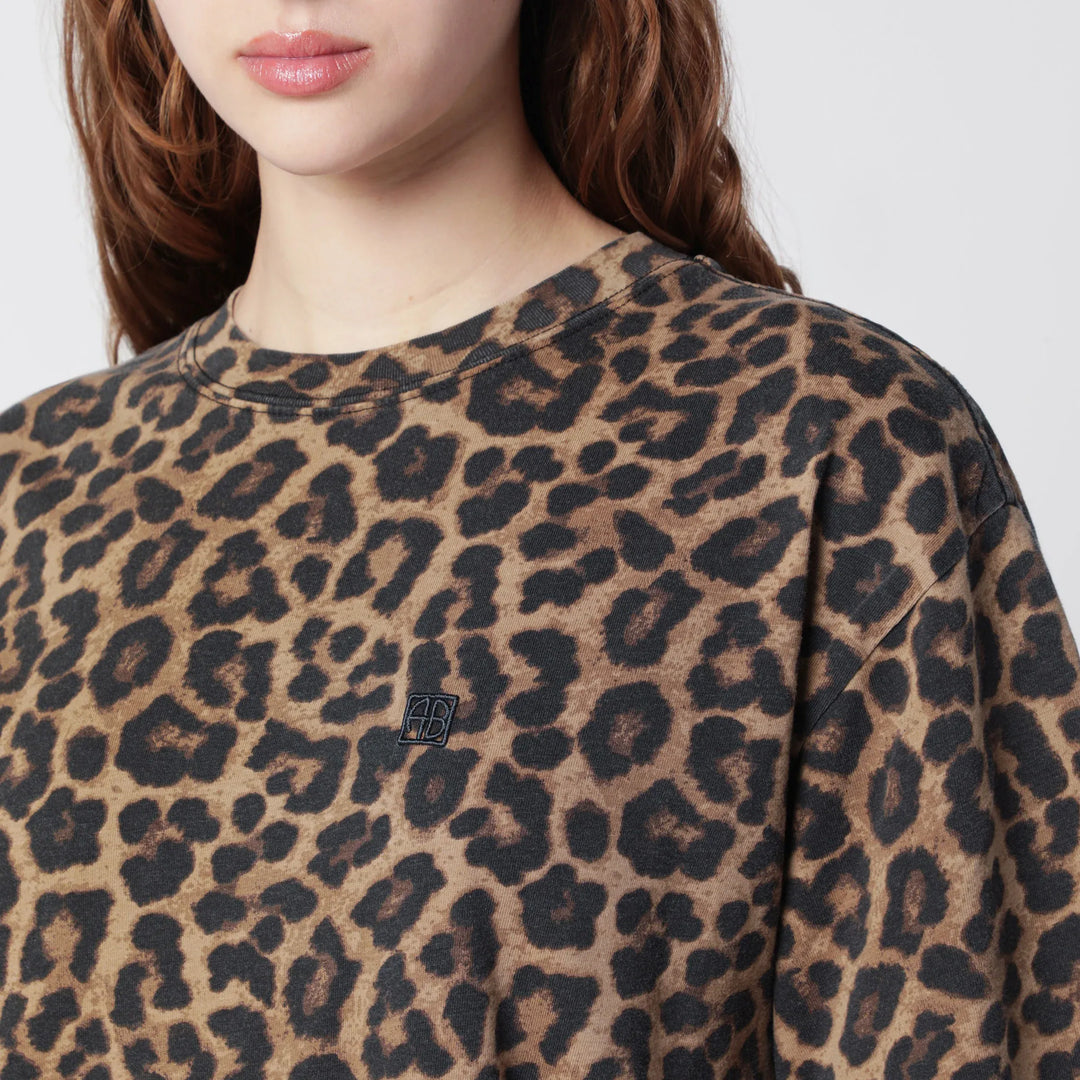 ANINE BING - Beth mini dress in leopard-print cotton Brand Dresses