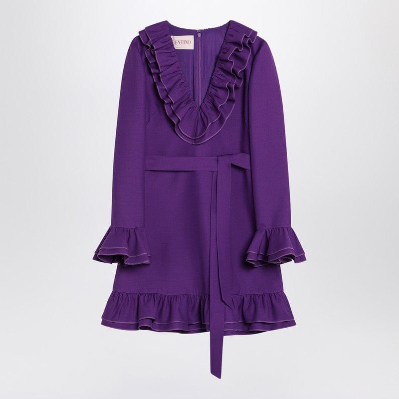 Valentino Dresses Valentino Purple Wool and Silk Mini Dress Valentino Purple Wool and Silk Mini Dress Brand