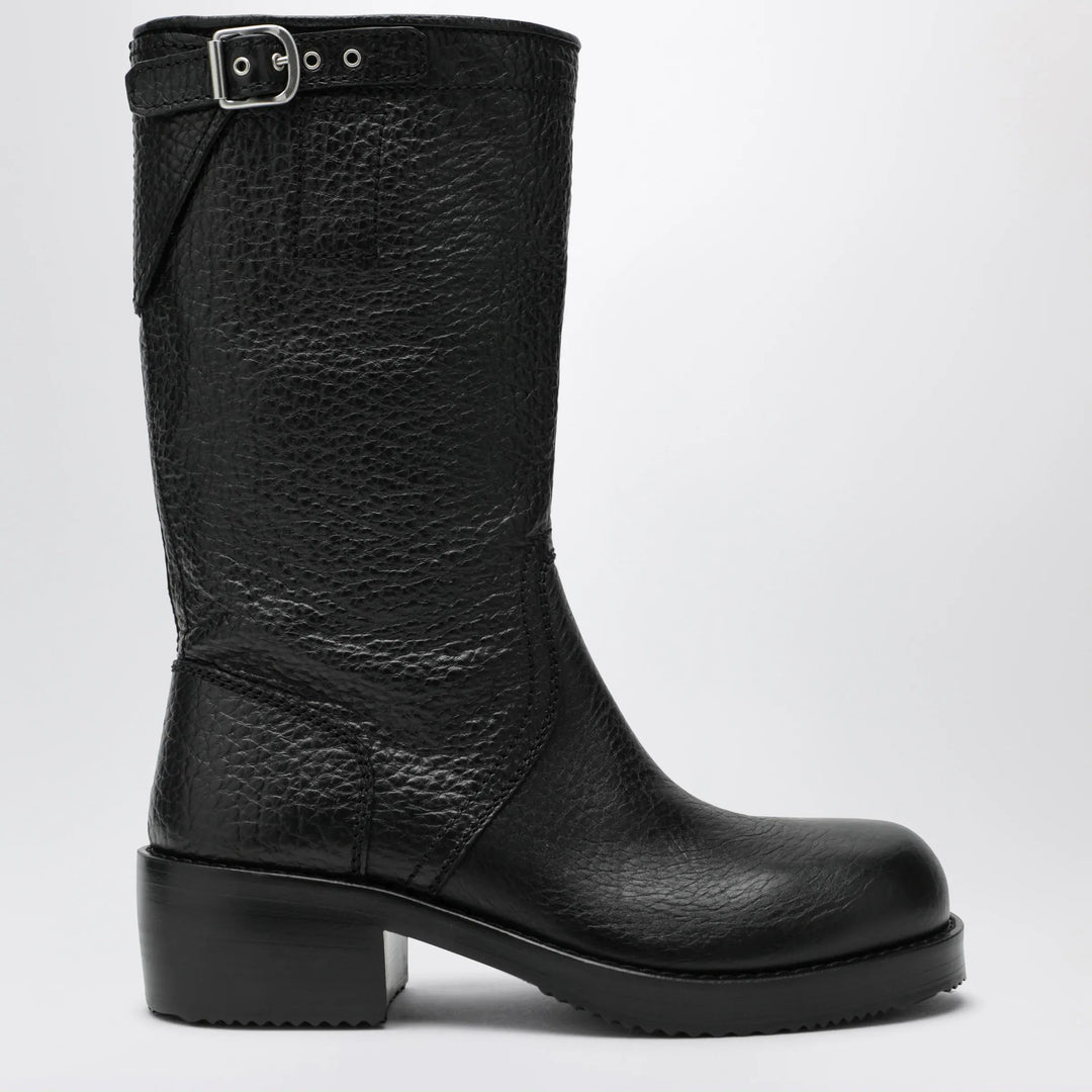 Dries Van Noten - Black leather biker boots Brand 36 IT