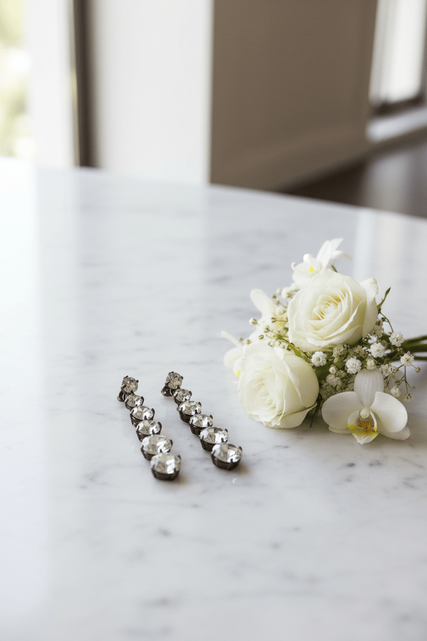 Giora Lucea Earrings With Swarovski Crystals White Brand Earrings