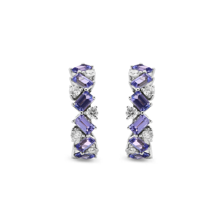 LEIBISH Tanzanite &amp; Diamond Hoop Earrings Brand Earrings