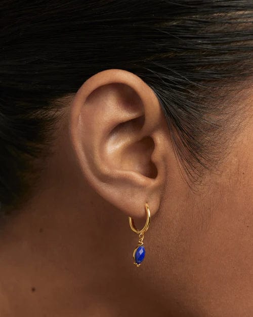 Heart & Grace Earrings Nomad Lapis Lazuli Hoops Brand