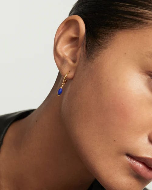 Heart & Grace Earrings Nomad Lapis Lazuli Hoops Brand