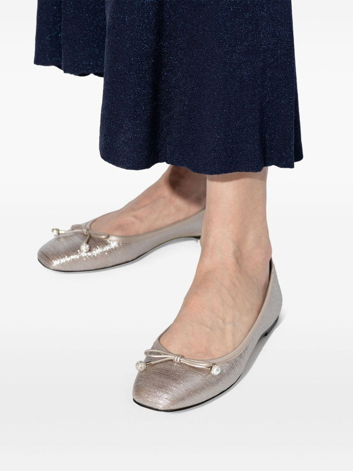 Jimmy Choo Flat Shoes Jimmy Choo Flat shoes Silver Bow Jimmy Choo Powder Flats – Silver Bow Detail for Timeless Elegance Brand